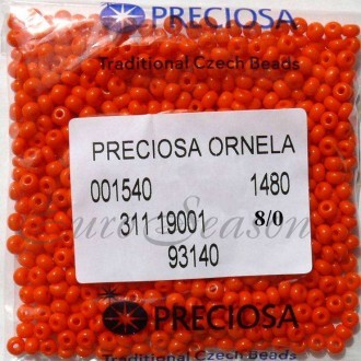 Бисер Preciosa круглый 8/0 цв.93140 (цена за уп/7г) Непрозрачный Натуральный